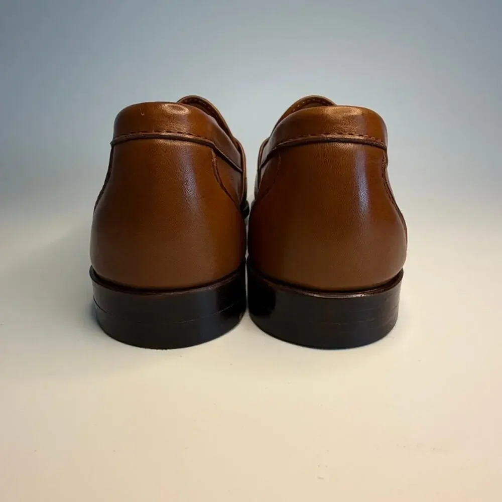 NIB Rancourt x Allen Edmonds Cameron Penny Loafer Brown Made in Maine 6.5 Wide E